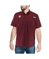 Men's Columbia Maroon Texas A&M Aggies Pfg Tamiami Shirt