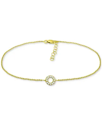 Giani Bernini Cubic Zirconia Circle Ankle Bracelet, Created for Macy's