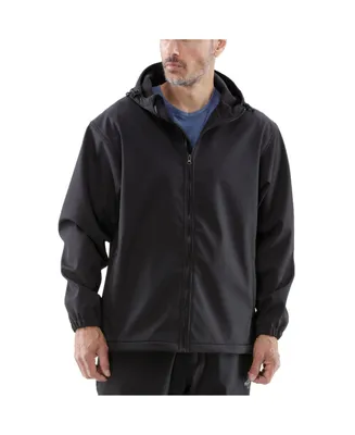 RefrigiWear Big & Tall Warm Water-Resistant Lightweight Softshell Jacket with Hood