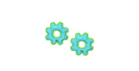 DuraForce Med Gear Ring Tiger Blue-Green, 2-Pack Dog Toys