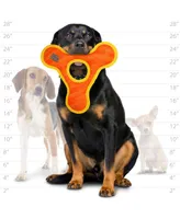 DuraForce Triangle Ring Tiger Orange-Yellow, 2-Pack Dog Toys