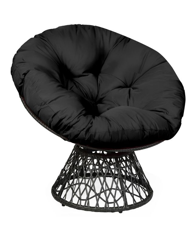 Rattan Papasan Chair Ergonomic 360-degree Swivel