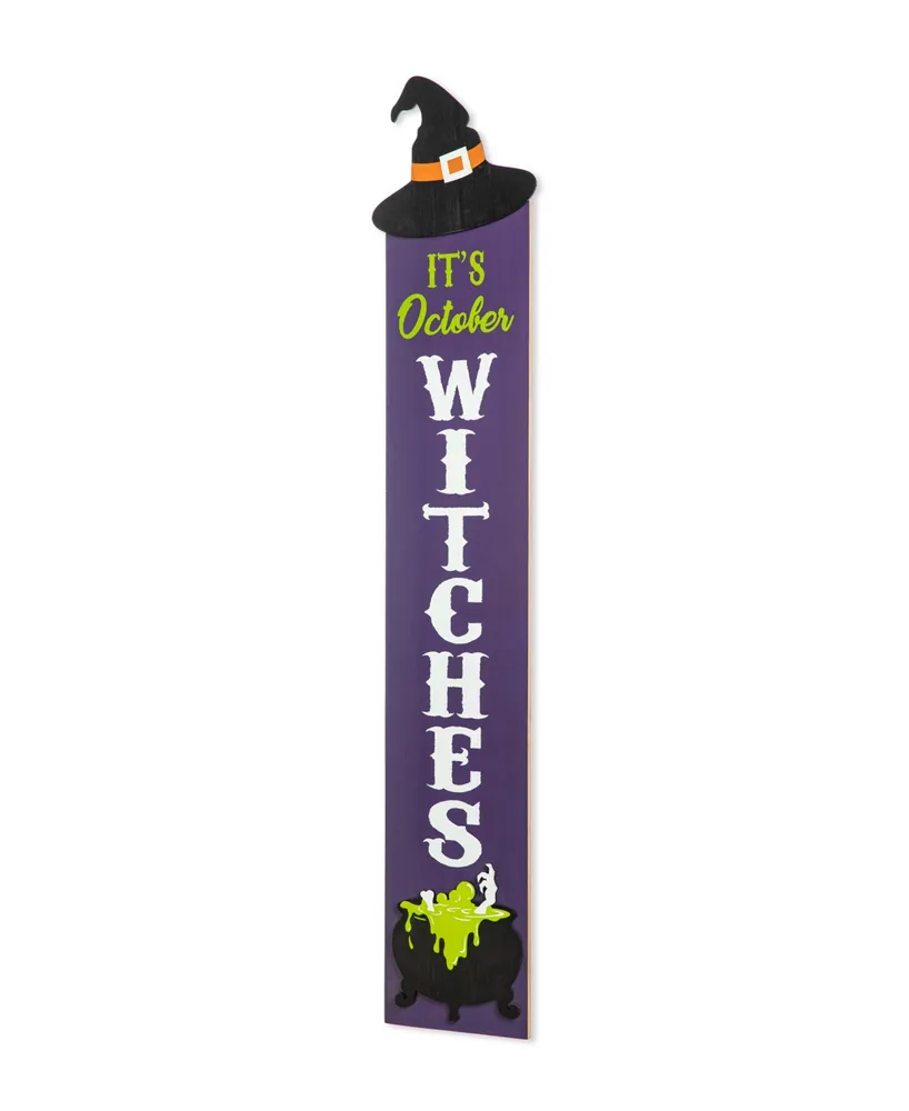 Glitzhome Halloween Wooden Standing Easel Indoor Porch Sign