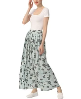 kimi + kai Women's Print Box Pleat Maxi Skirt