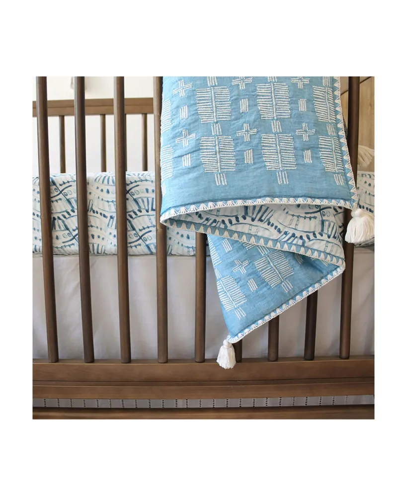 Crane Baby Baby Boys Cotton Ocean Caspian Crib Sheet