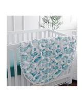 Crane Baby Baby Boys Caspian Quilted Round Playmat