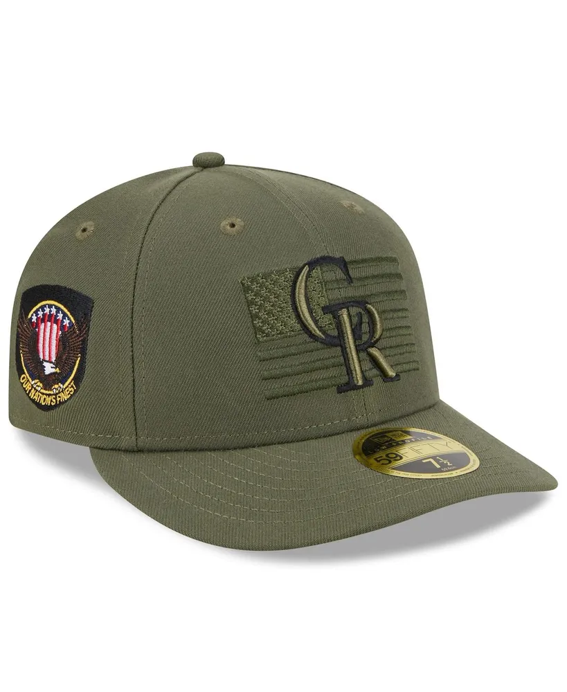 Men's New Era Green Colorado Rockies 2023 Armed Forces Day Low Profile 59FIFTY Fitted Hat