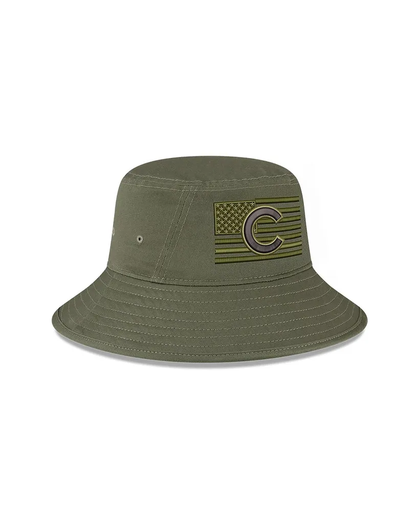 Men's New Era Green Chicago Cubs 2023 Armed Forces Day Bucket Hat