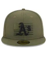 Men's New Era Green Oakland Athletics 2023 Armed Forces Day On-Field 59FIFTY Fitted Hat