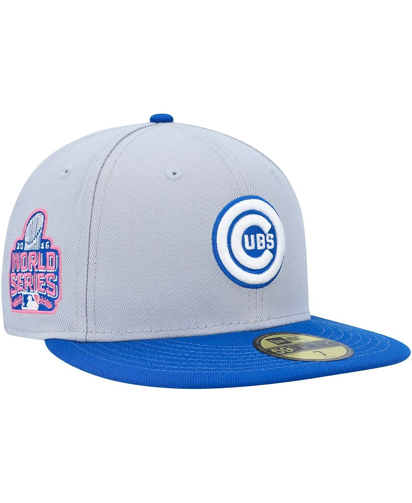 Men's New Era Gray, Blue Chicago Cubs Dolphin 59FIFTY Fitted Hat