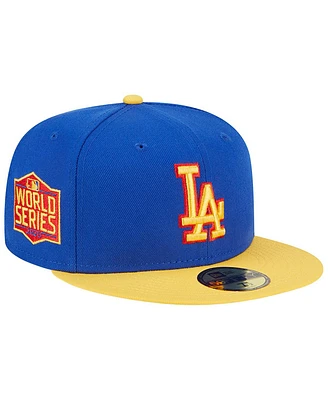 Men's New Era Royal, Yellow Los Angeles Dodgers Empire 59FIFTY Fitted Hat