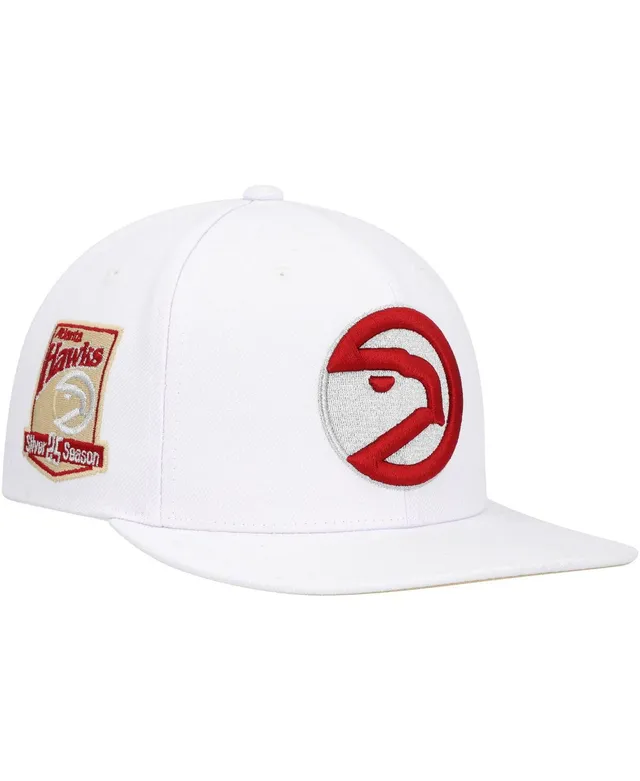 Men's Mitchell & Ness Yellow/Red Atlanta Hawks Hardwood Classics 25th Anniversary Team Side Fitted Hat