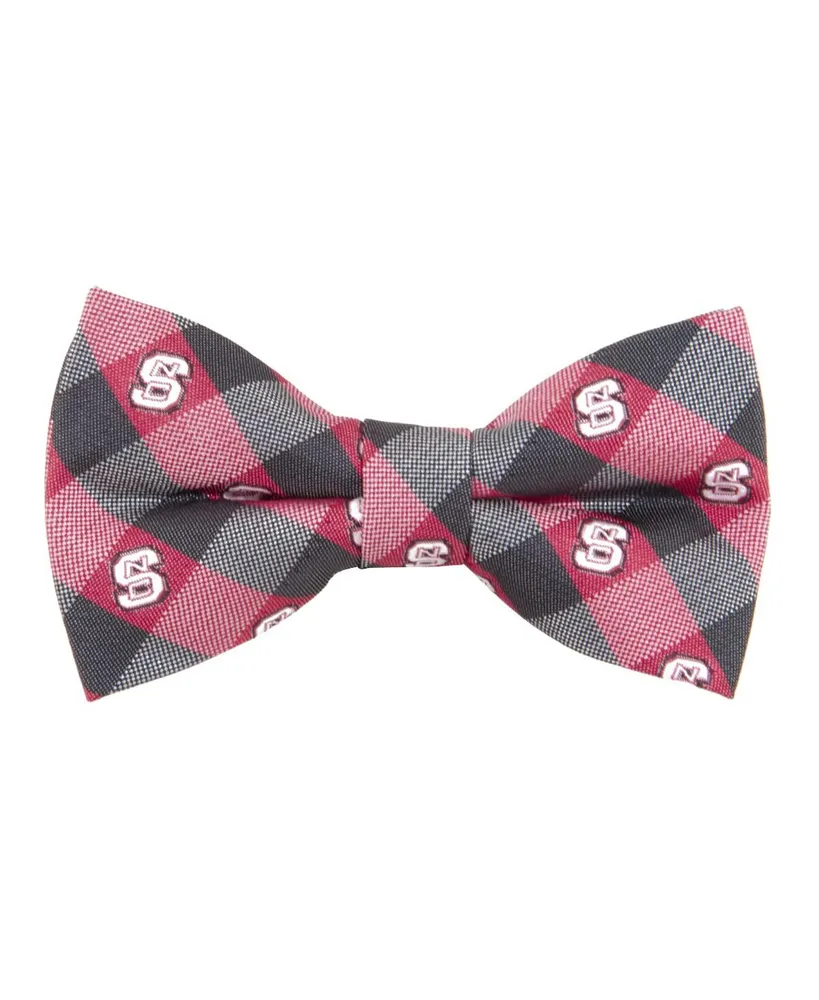 Men's Red Nc State Wolfpack Check Bow Tie
