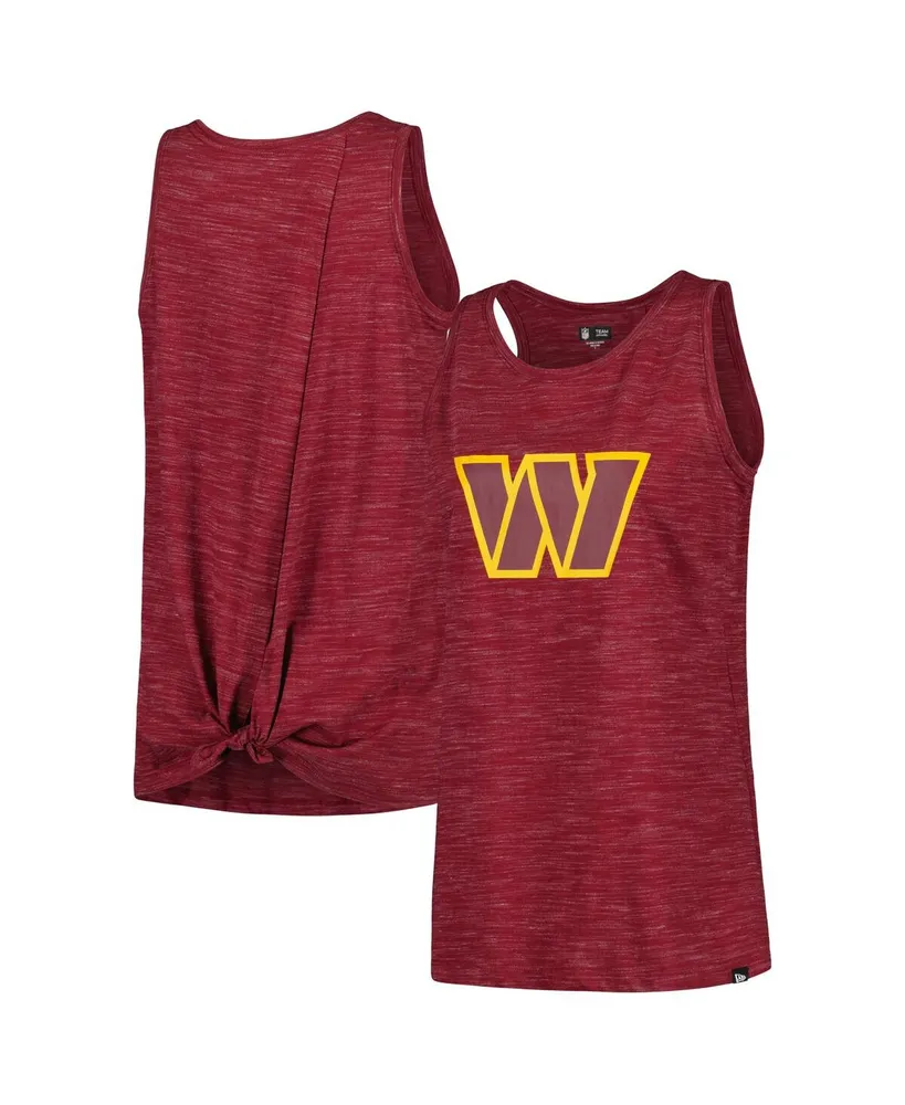 Women's New Era Burgundy Washington Commanders Space Dye Tie-Back Tank Top