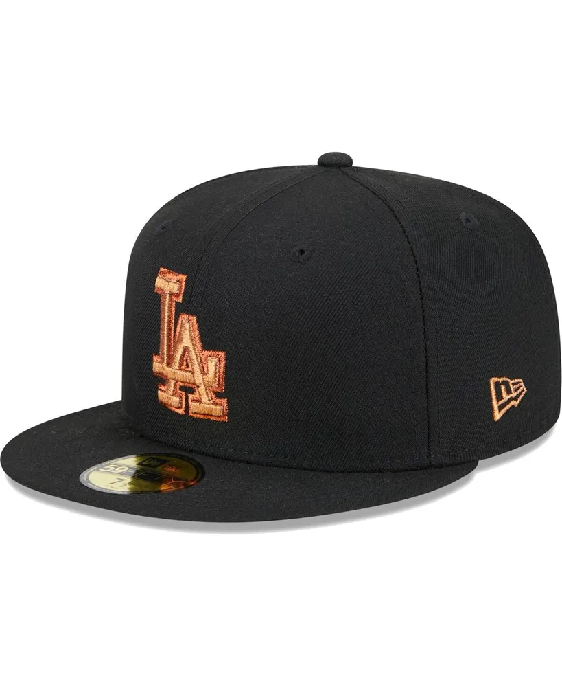 Men's New Era Black Los Angeles Dodgers Metallic Pop 59FIFTY Fitted Hat