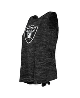 Women's New Era Black Las Vegas Raiders Space Dye Tie-Back Tank Top