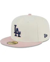 Men's New Era White, Pink Los Angeles Dodgers Chrome Rogue 59FIFTY Fitted Hat