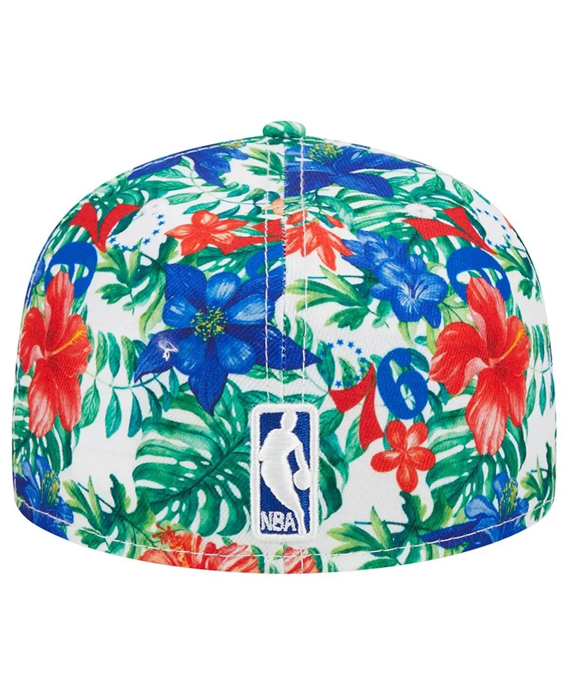 Men's New Era Philadelphia 76ers Tropical Hibiscus 59FIFTY Fitted Hat