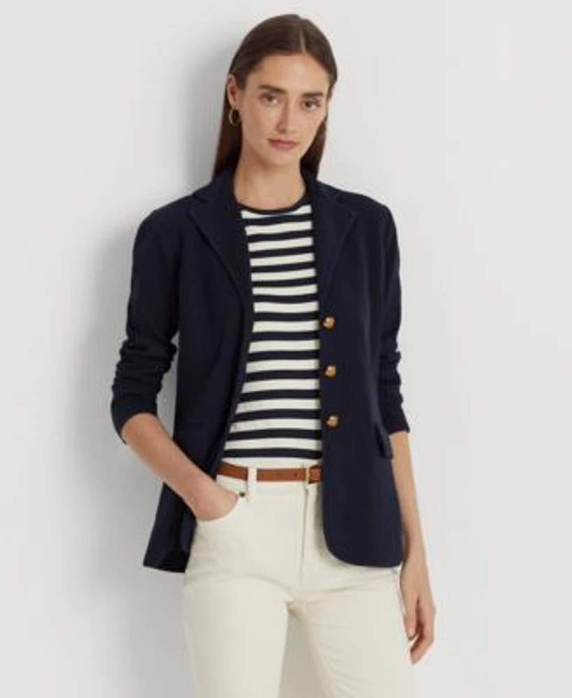 Lauren Ralph Lauren Sweater Knit Blazer P Xs Xxl