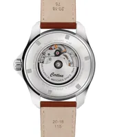 Certina Men's Swiss Automatic Ds Action Brown Leather Strap Watch 41mm