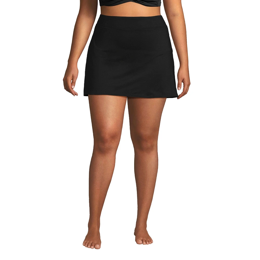 Lands' End Women's Plus Tummy Control Swim Skirt