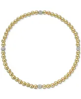 Zoe Lev Diamond Accent Bead Link Bracelet in 14k Gold & White Gold