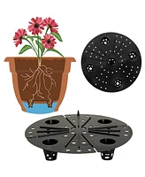 Bloem AP20908 Ariana Plastic Planter w/ Self-Watering Disk, Charcoal, 20 inches