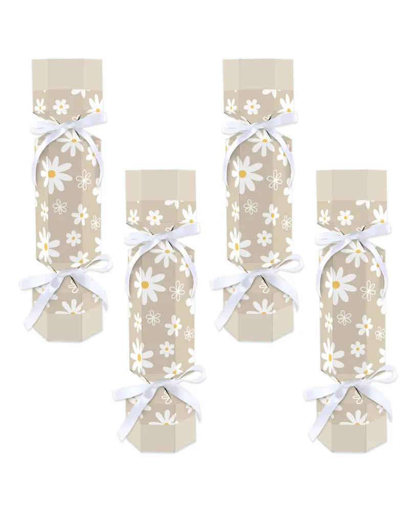 Tan Daisy Flowers No Snap Floral Party Table Favors Diy C Boxes 12 Ct