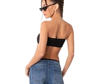 Edikted Women's Ribbed Bodysuit With Cut Out Top