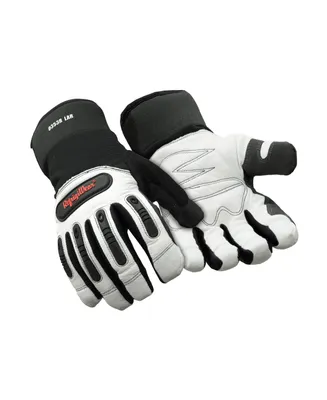 RefrigiWear Men's Fiberfill Insulated Tricot Lined White Leather Gloves