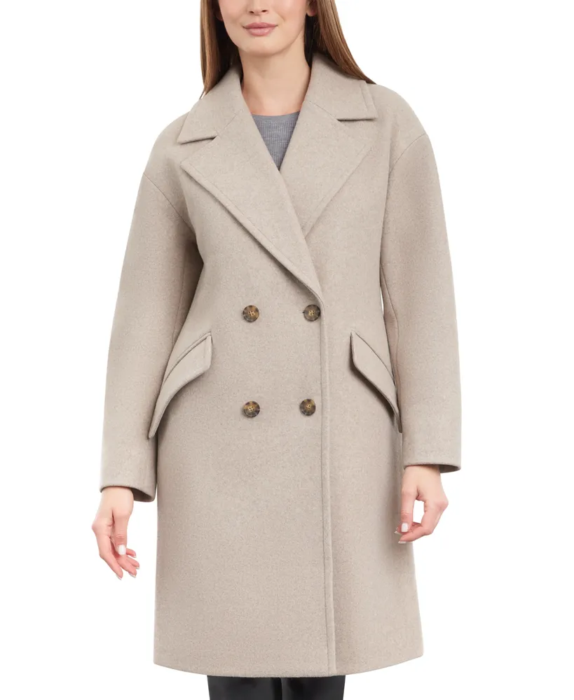 Lucky Brand Women's Double-Breasted Drop-Shoulder Coat