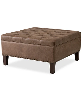 Zakkery Faux Leather Cocktail Ottoman