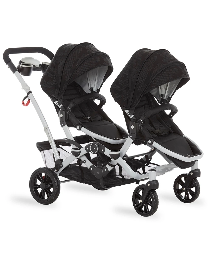 Dream On Me Baby Track Tandem Stroller- Face To Edition , Black & White