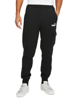 Puma Men's Ess Logo-Print Fleece Cargo Jogger Pants