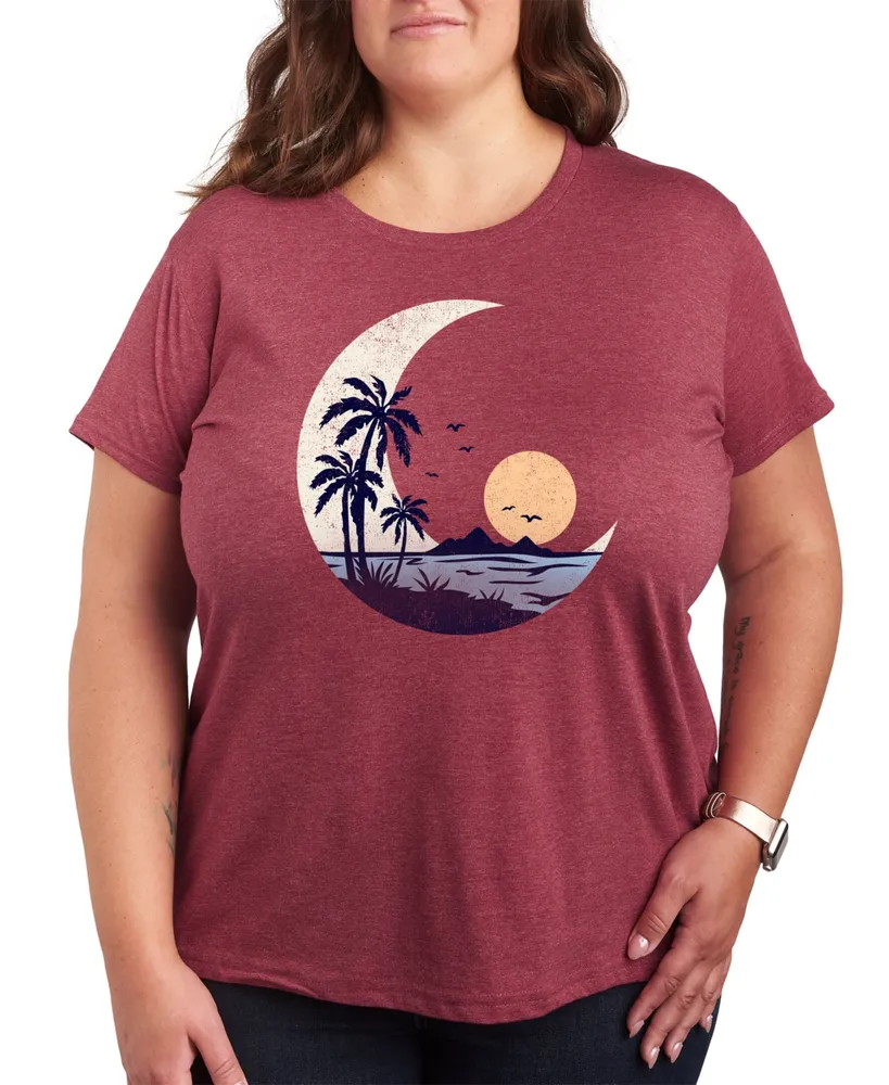 Hybrid Apparel Trendy Plus Sunset Graphic T-Shirt