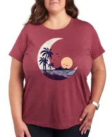 Hybrid Apparel Trendy Plus Sunset Graphic T-Shirt