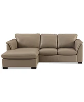 Closeout! Arond 97" 2-Pc. Leather Sectional with Chaise, Created for Macy's