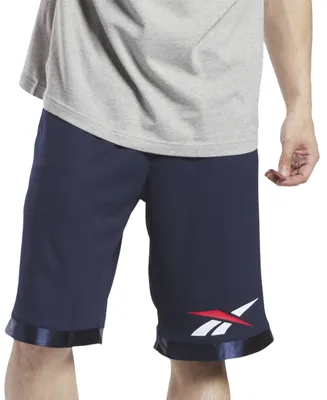 Reebok Men's Regular-Fit Logo-Print Mesh Basketball Shorts