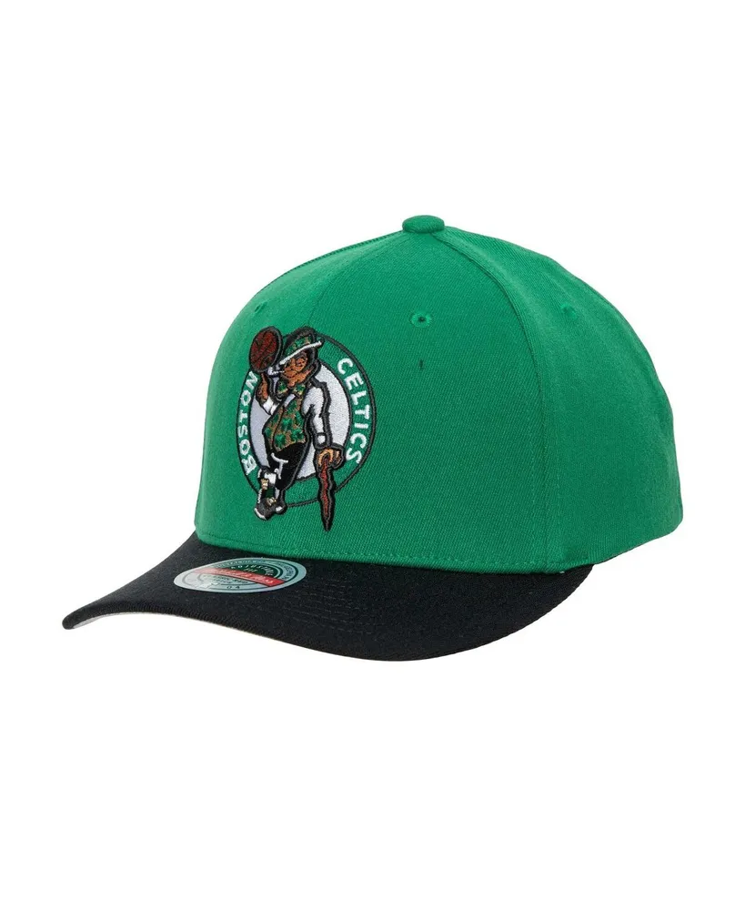 Men's Mitchell & Ness Kelly Green, Black Boston Celtics Mvp Team Two-Tone 2.0 Stretch-Snapback Hat