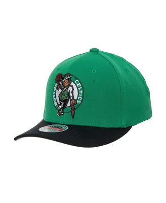 Men's Mitchell & Ness Kelly Green, Black Boston Celtics Mvp Team Two-Tone 2.0 Stretch-Snapback Hat