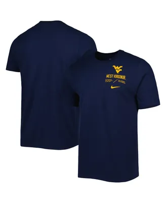 Men's Nike Navy West Virginia Mountaineers Team Practice Performance T-shirt