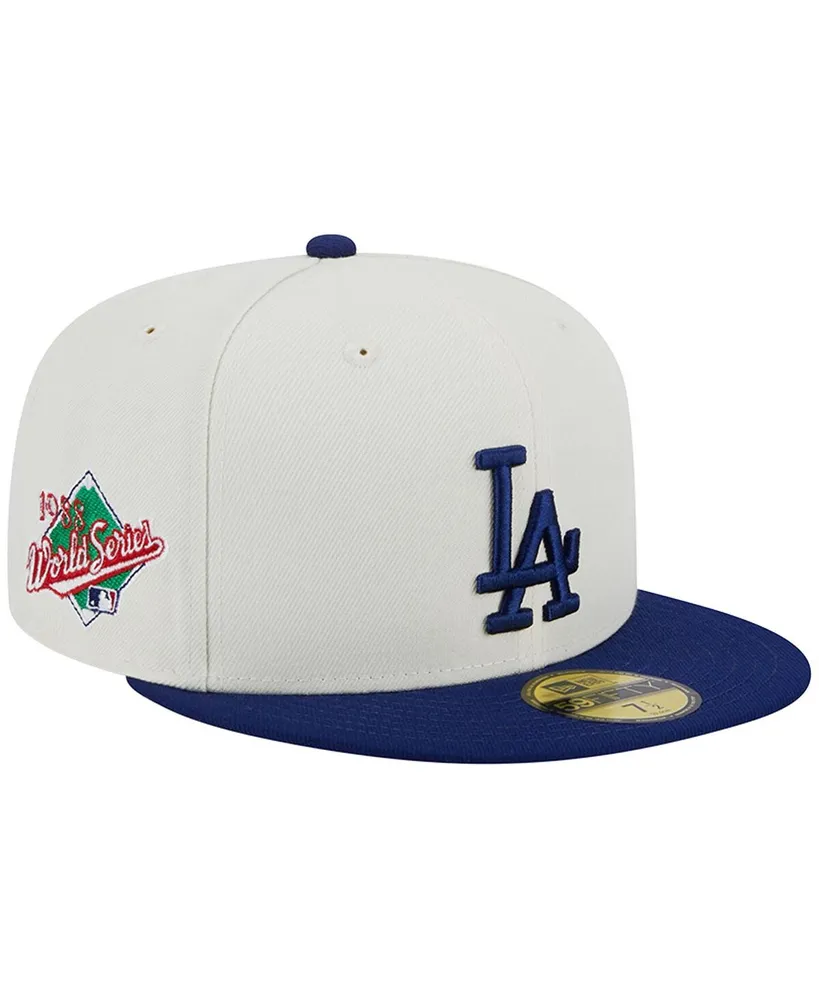 Men's New Era Stone and Royal Los Angeles Dodgers Retro 59FIFTY Fitted Hat