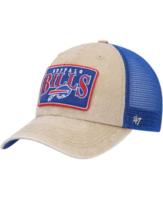 Men's '47 Brand Khaki Buffalo Bills Dial Trucker Clean Up Snapback Hat