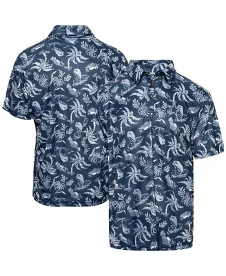 Men's Pfg Columbia Navy Dallas Cowboys Super Terminal Tackle Omni-Shade Polo Shirt