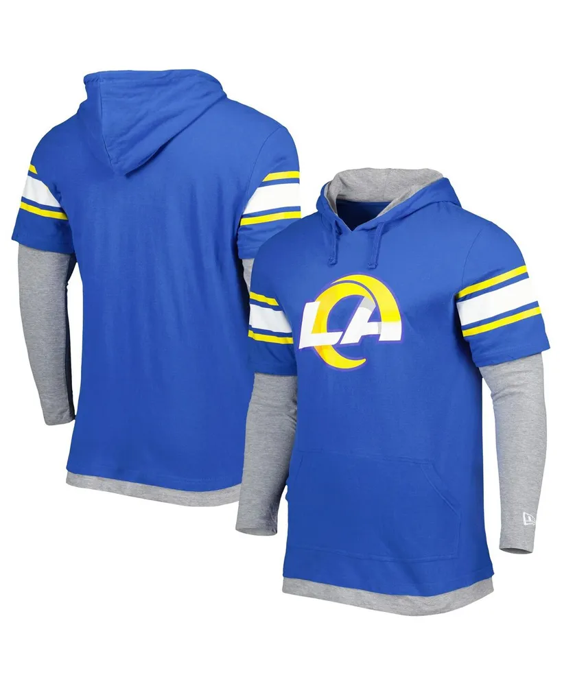 Men's New Era Royal Los Angeles Rams Long Sleeve Hoodie T-shirt