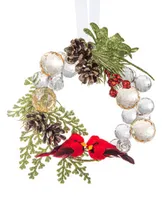 Kissing Krystals Beaded Cardinal Wreath Ornament