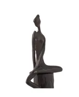 Danya B Woman In Reflection Cast Iron Sculpture