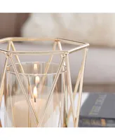 Danya B Prism Warm Hurricane 2-Piece Candle Holders Set