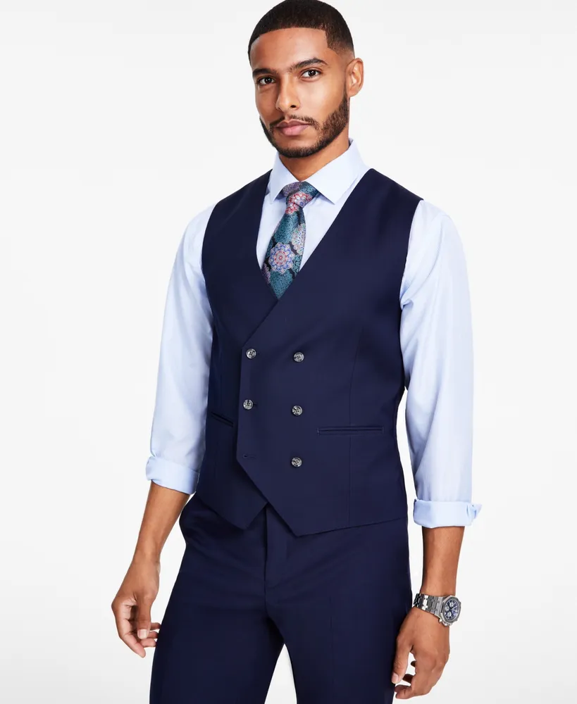 Tayion Collection Men's Classic-Fit Black Double-Breasted Blazer