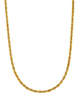Sparkle Rope Link 24" Chain Necklace (3mm) in 14k Gold